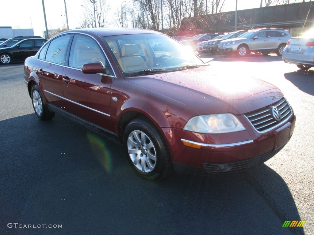2002 Passat GLS Sedan - Colorado Red Pearl / Beige photo #4