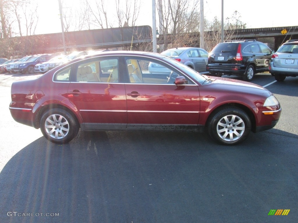 2002 Passat GLS Sedan - Colorado Red Pearl / Beige photo #5
