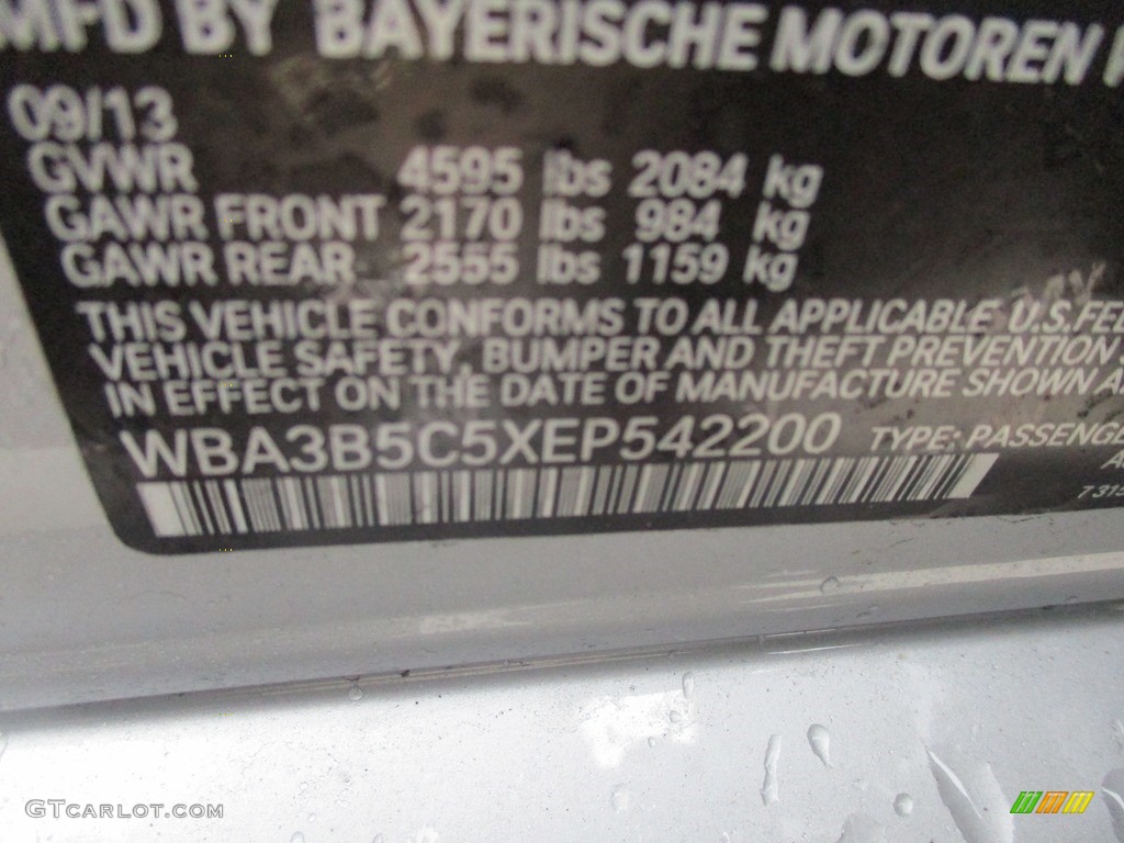 2014 3 Series 328i xDrive Sedan - Glacier Silver Metallic / Black photo #19