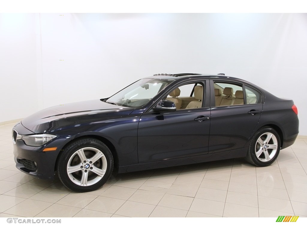 2014 3 Series 320i xDrive Sedan - Imperial Blue Metallic / Venetian Beige photo #3