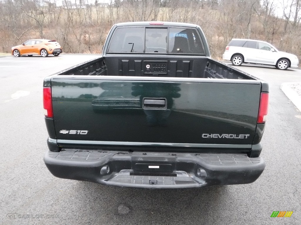 2001 S10 LS Extended Cab 4x4 - Forest Green Metallic / Graphite photo #8