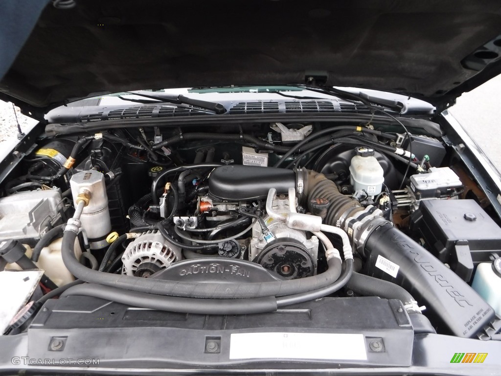 2001 S10 LS Extended Cab 4x4 - Forest Green Metallic / Graphite photo #12