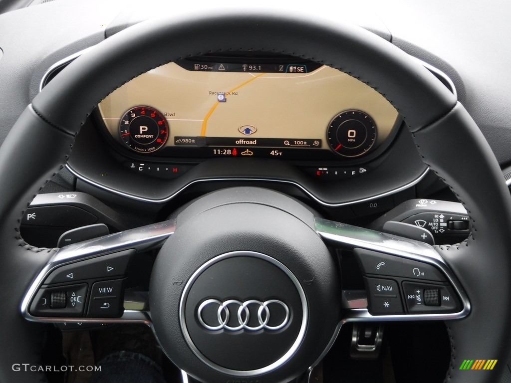 2017 Audi TT 2.0 TFSI quattro Coupe Black Steering Wheel Photo #117880561