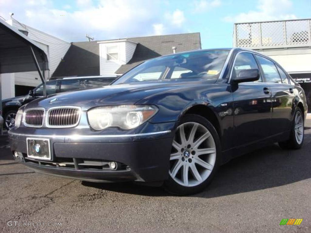 2003 7 Series 745Li Sedan - Orient Blue Metallic / Dark Beige/Beige III photo #1