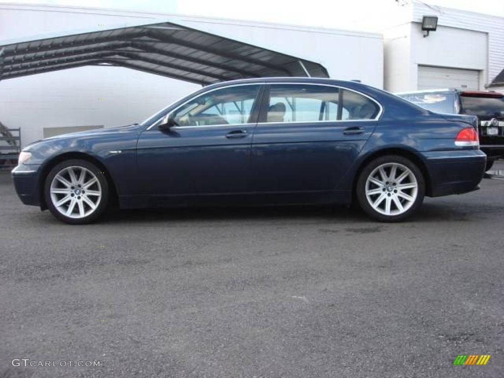 2003 7 Series 745Li Sedan - Orient Blue Metallic / Dark Beige/Beige III photo #3
