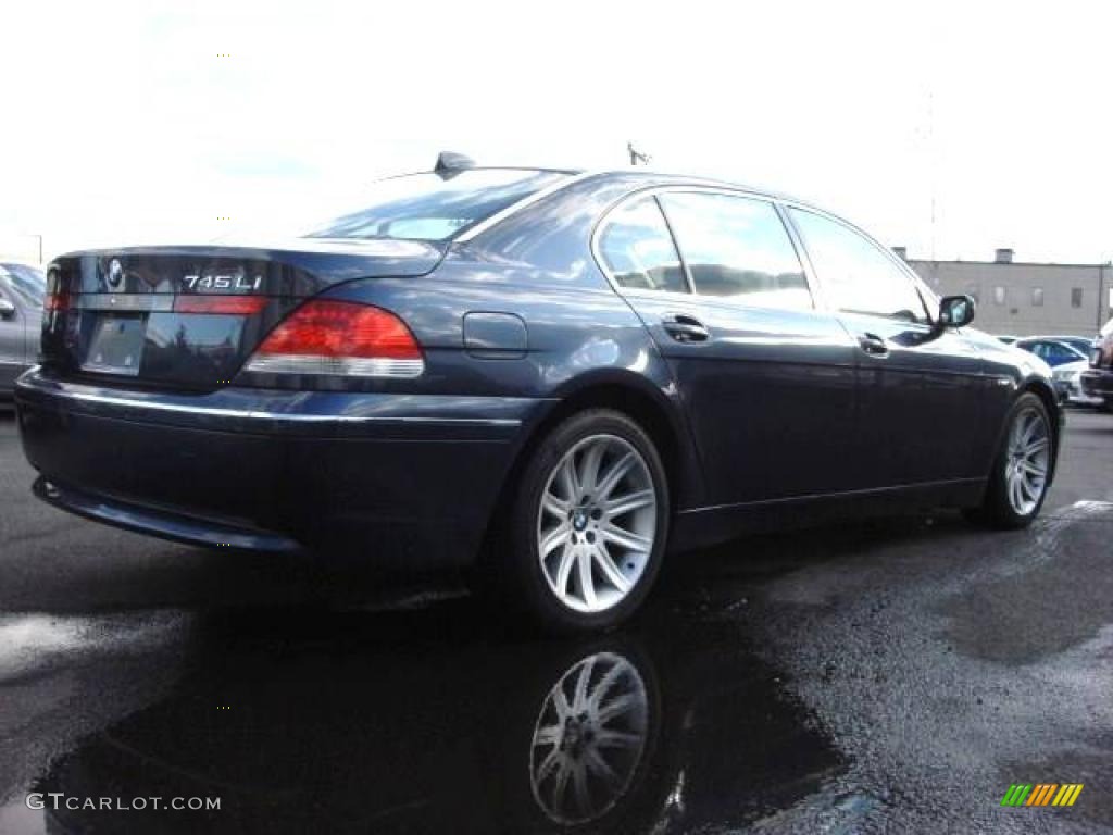 2003 7 Series 745Li Sedan - Orient Blue Metallic / Dark Beige/Beige III photo #4