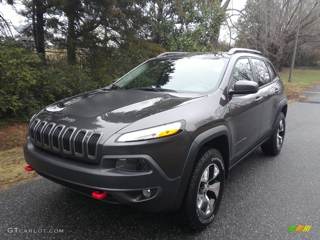 Granite Crystal Metallic 2017 Jeep Cherokee Trailhawk 4x4 Exterior Photo #117885610