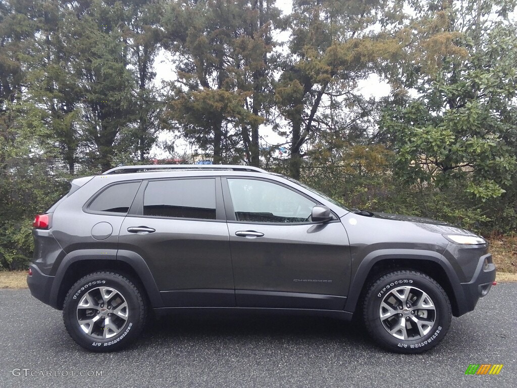 Granite Crystal Metallic 2017 Jeep Cherokee Trailhawk 4x4 Exterior Photo #117885679