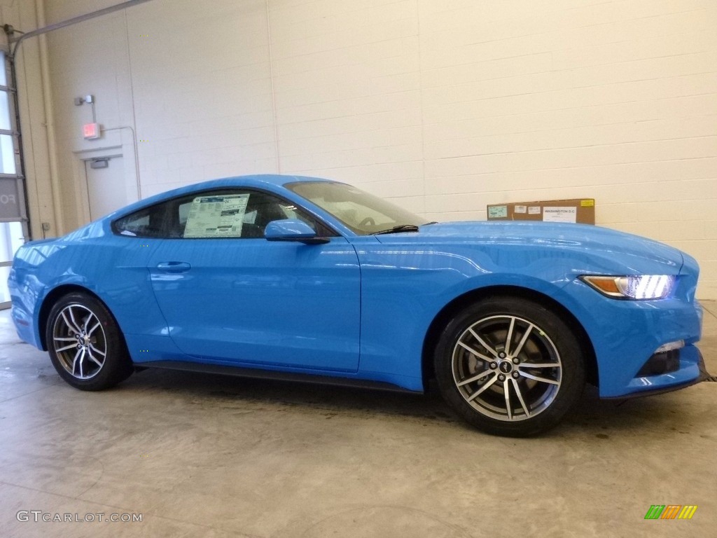 2017 Mustang Ecoboost Coupe - Grabber Blue / Ebony photo #1