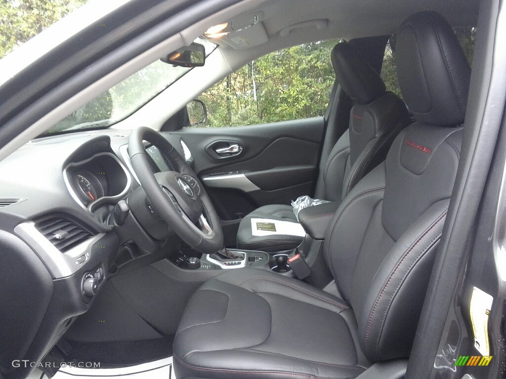 Black Interior 2017 Jeep Cherokee Trailhawk 4x4 Photo #117885787