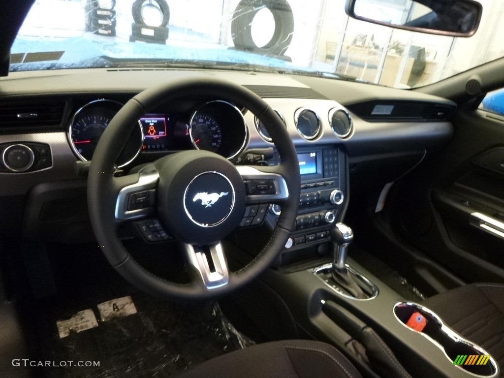 2017 Ford Mustang Ecoboost Coupe Ebony Dashboard Photo #117885826