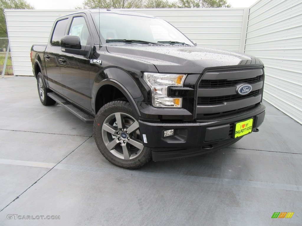 2017 F150 Lariat SuperCrew 4X4 - Shadow Black / Black photo #2