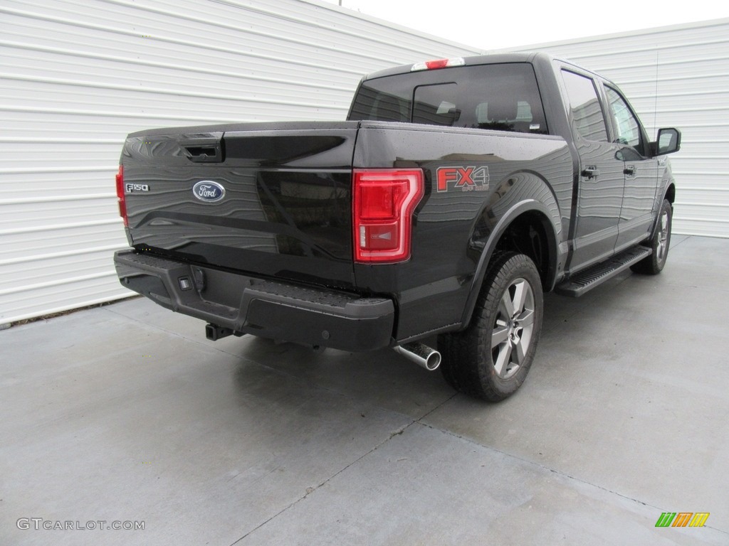 2017 F150 Lariat SuperCrew 4X4 - Shadow Black / Black photo #4