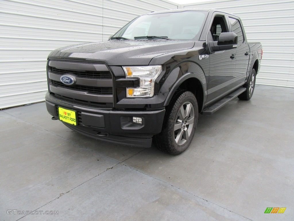 2017 F150 Lariat SuperCrew 4X4 - Shadow Black / Black photo #7
