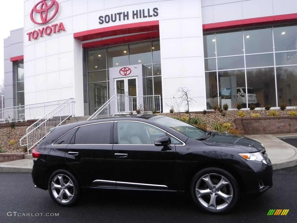 2014 Venza XLE AWD - Attitude Black Metallic / Ivory photo #2