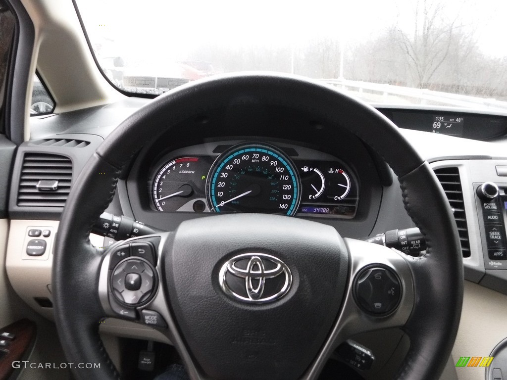 2014 Venza XLE AWD - Attitude Black Metallic / Ivory photo #15
