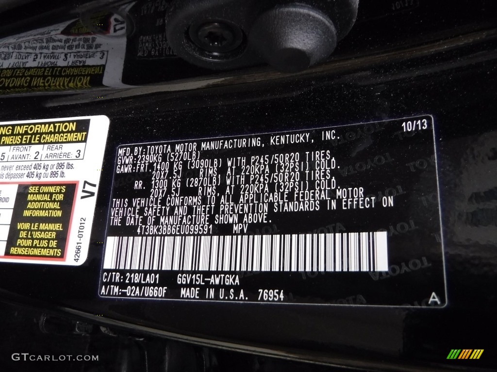 2014 Venza XLE AWD - Attitude Black Metallic / Ivory photo #24