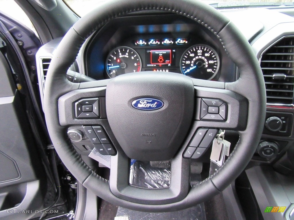 2017 Ford F150 XLT SuperCrew Black Steering Wheel Photo #117888320