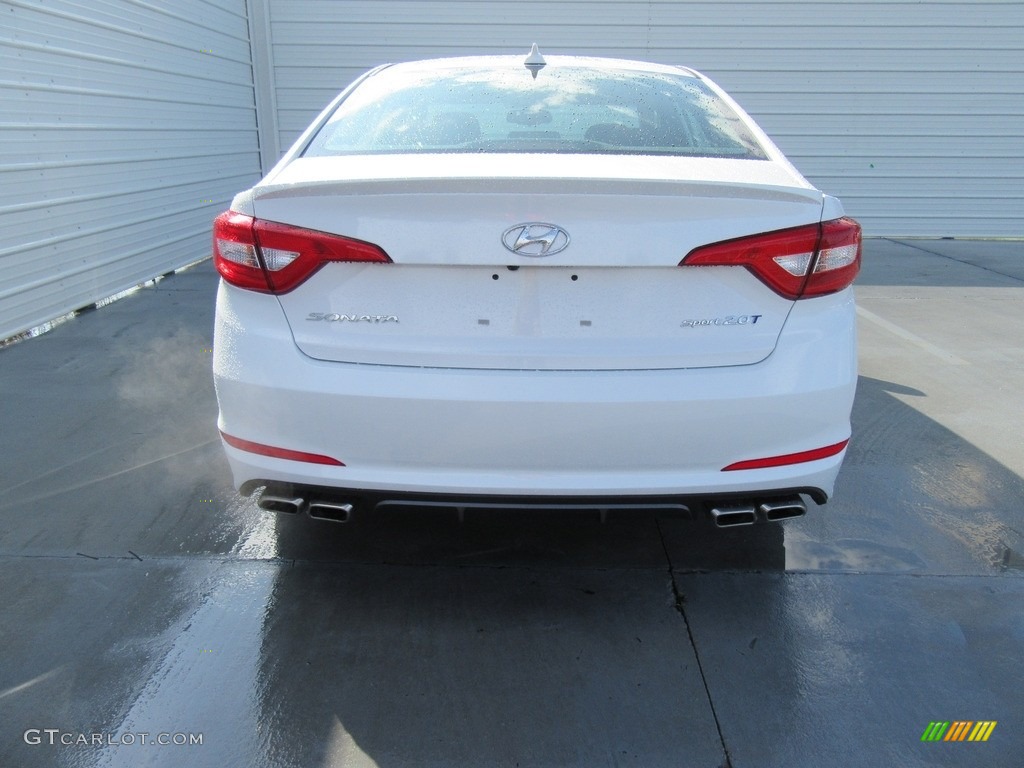 2017 Sonata Sport 2.0T - Quartz White Pearl / Black photo #5