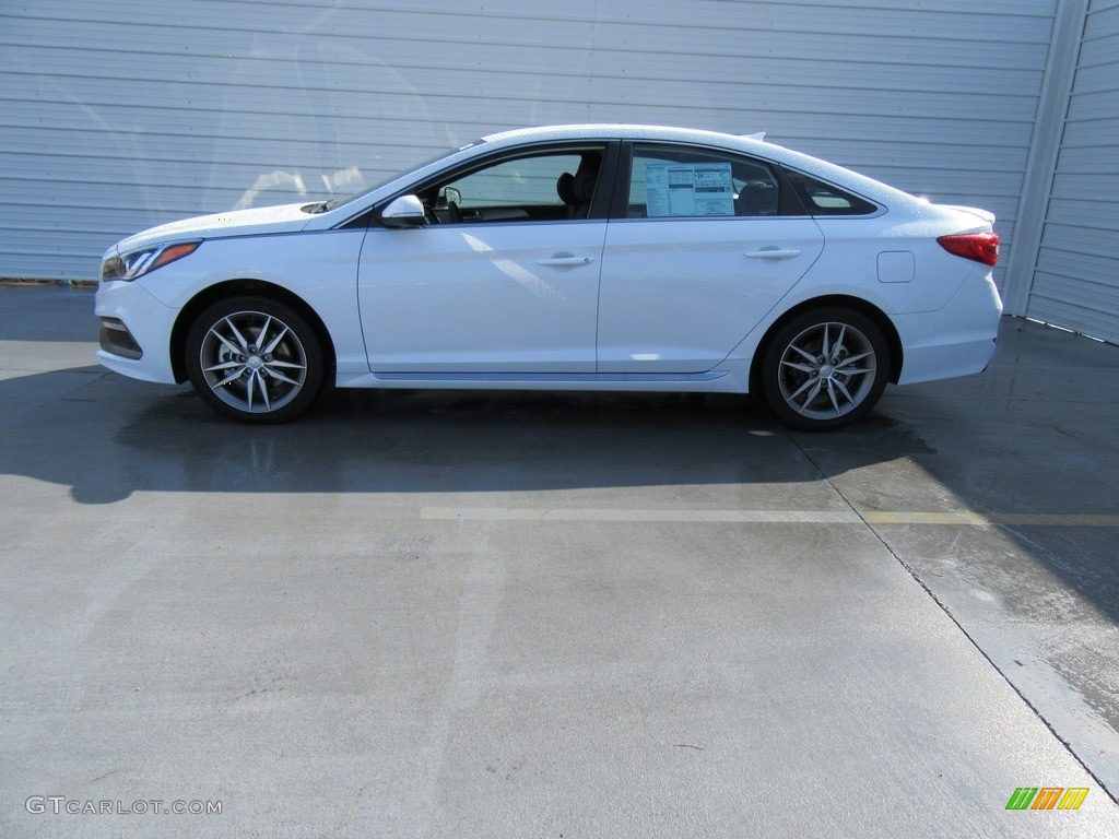 2017 Sonata Sport 2.0T - Quartz White Pearl / Black photo #6