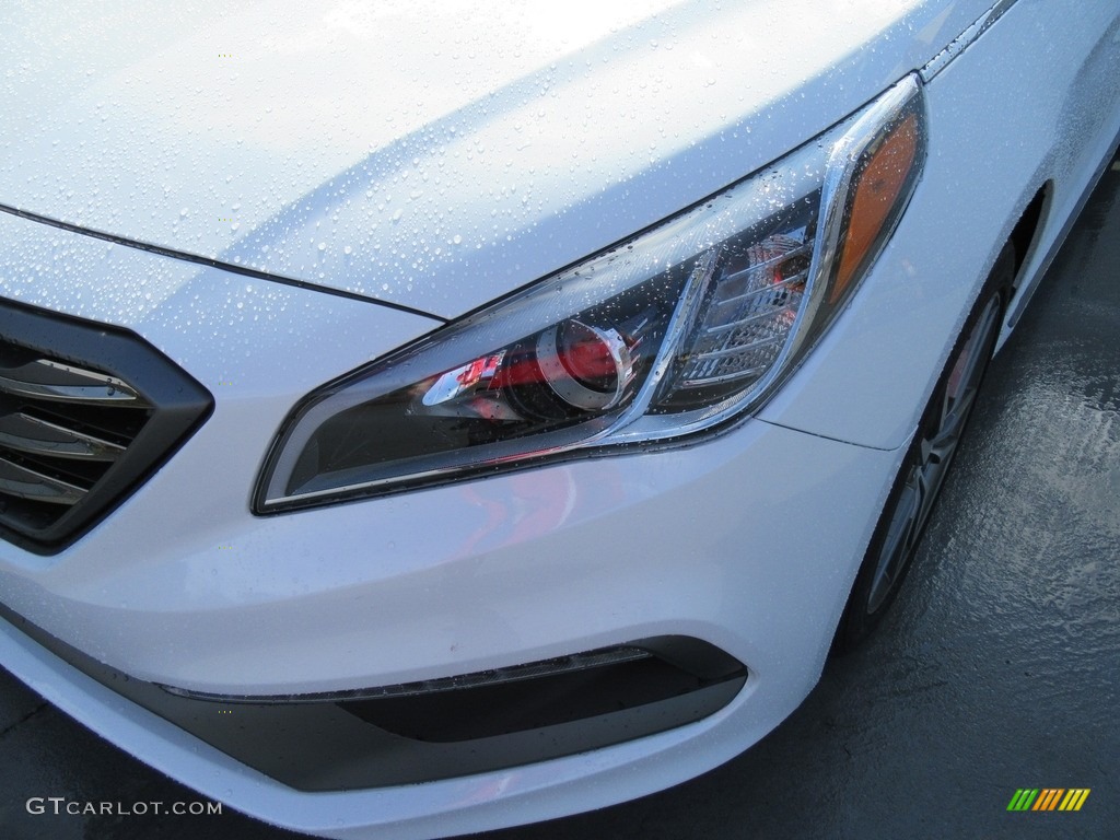 2017 Sonata Sport 2.0T - Quartz White Pearl / Black photo #9