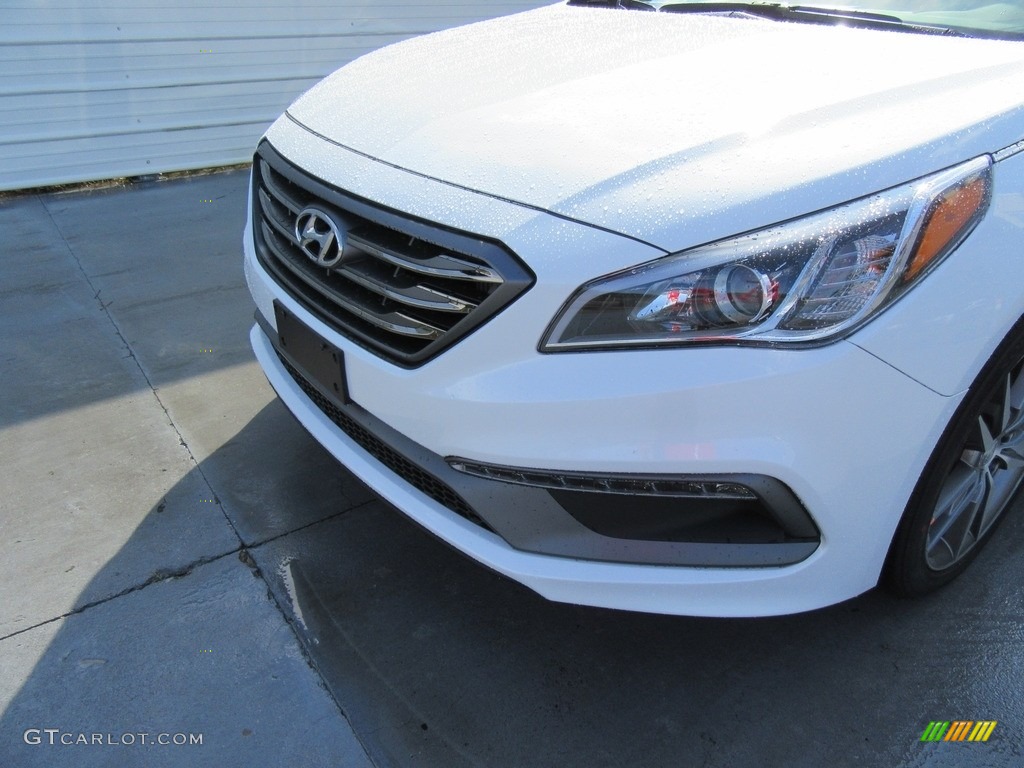 2017 Sonata Sport 2.0T - Quartz White Pearl / Black photo #10