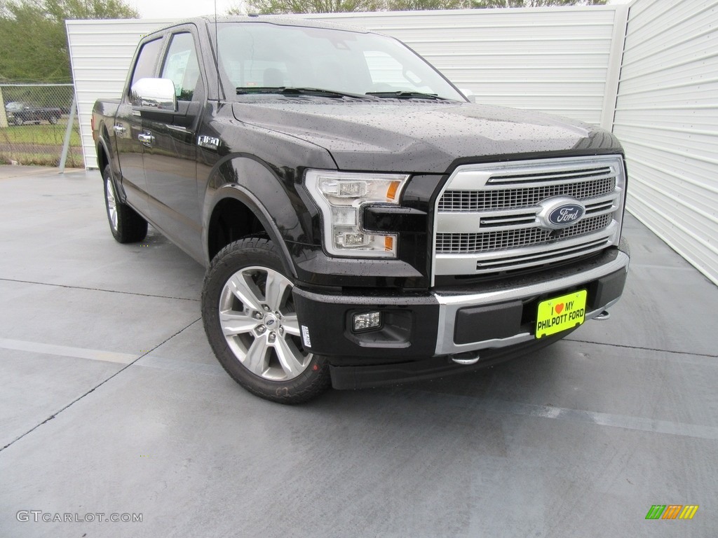 2017 F150 Platinum SuperCrew 4x4 - Shadow Black / Black photo #2