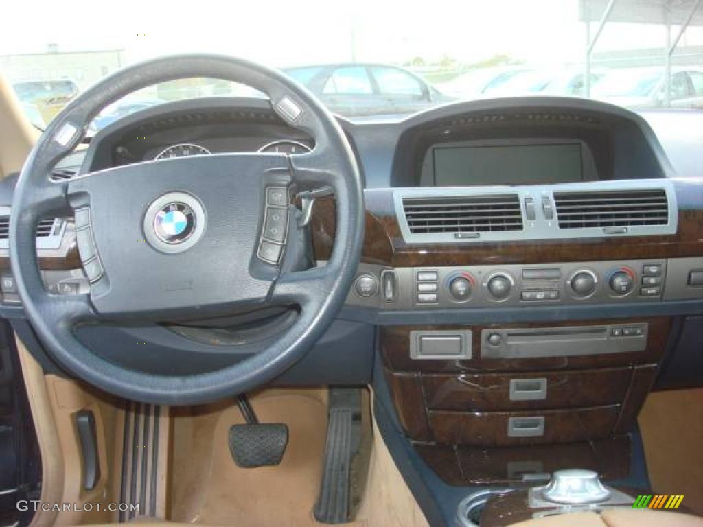 2003 7 Series 745Li Sedan - Orient Blue Metallic / Dark Beige/Beige III photo #12