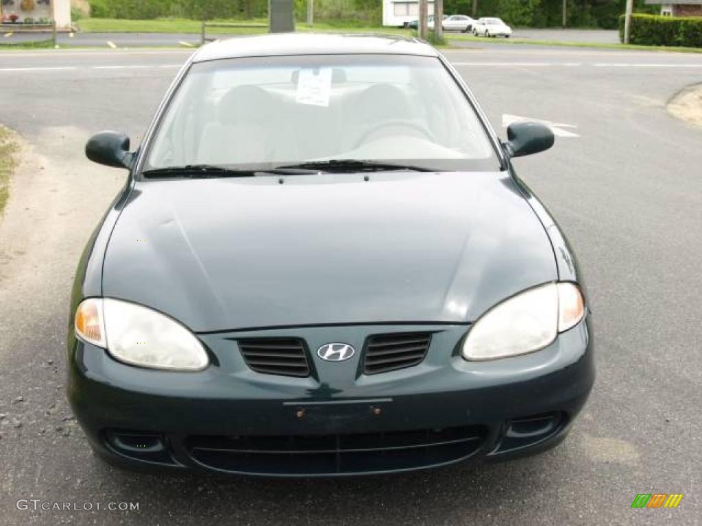 2000 Elantra GLS Sedan - Forest Green / Beige photo #3