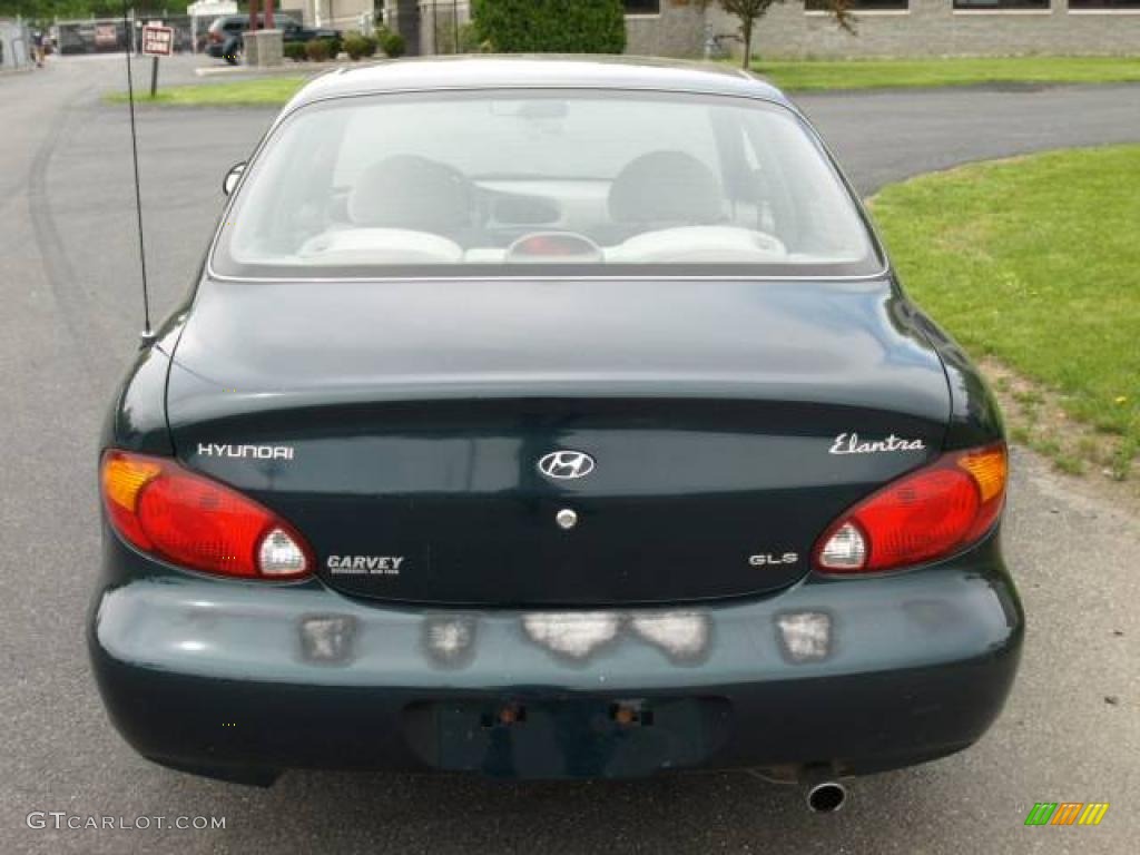 2000 Elantra GLS Sedan - Forest Green / Beige photo #5