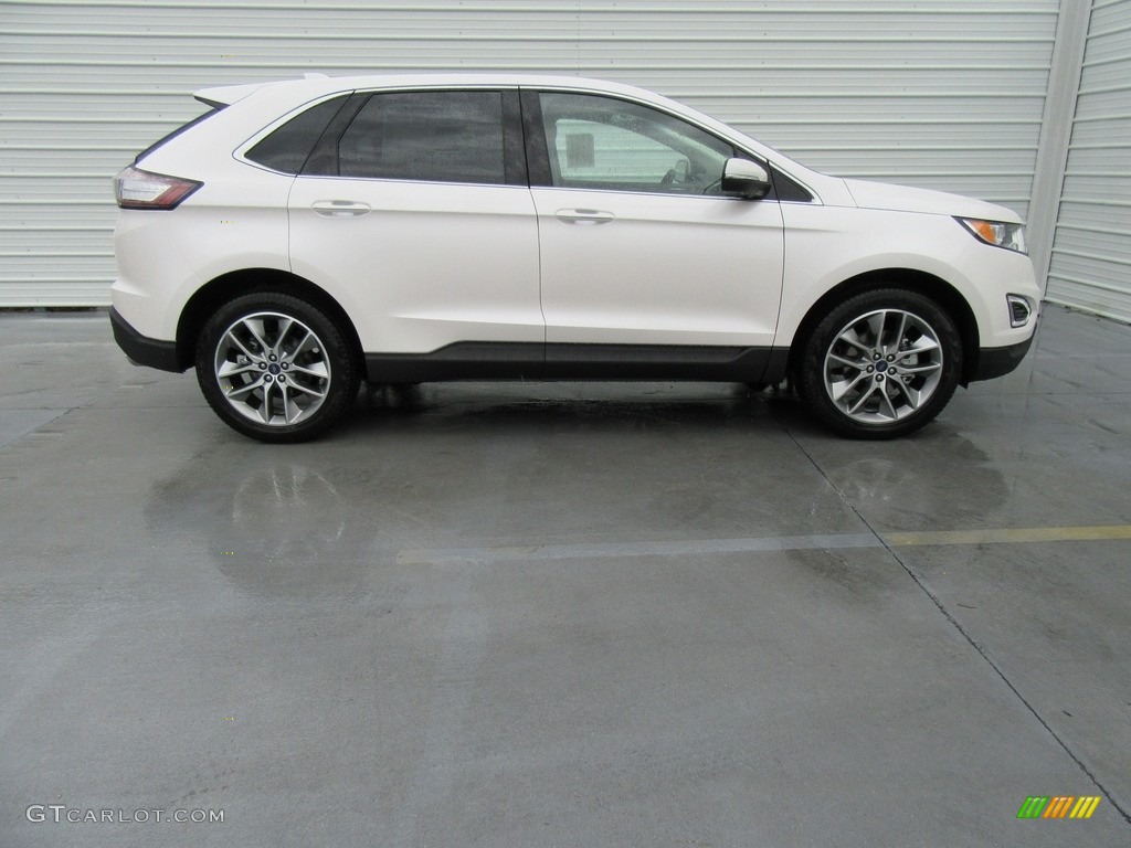 White Platinum Metallic 2017 Ford Edge Titanium Exterior Photo #117889802