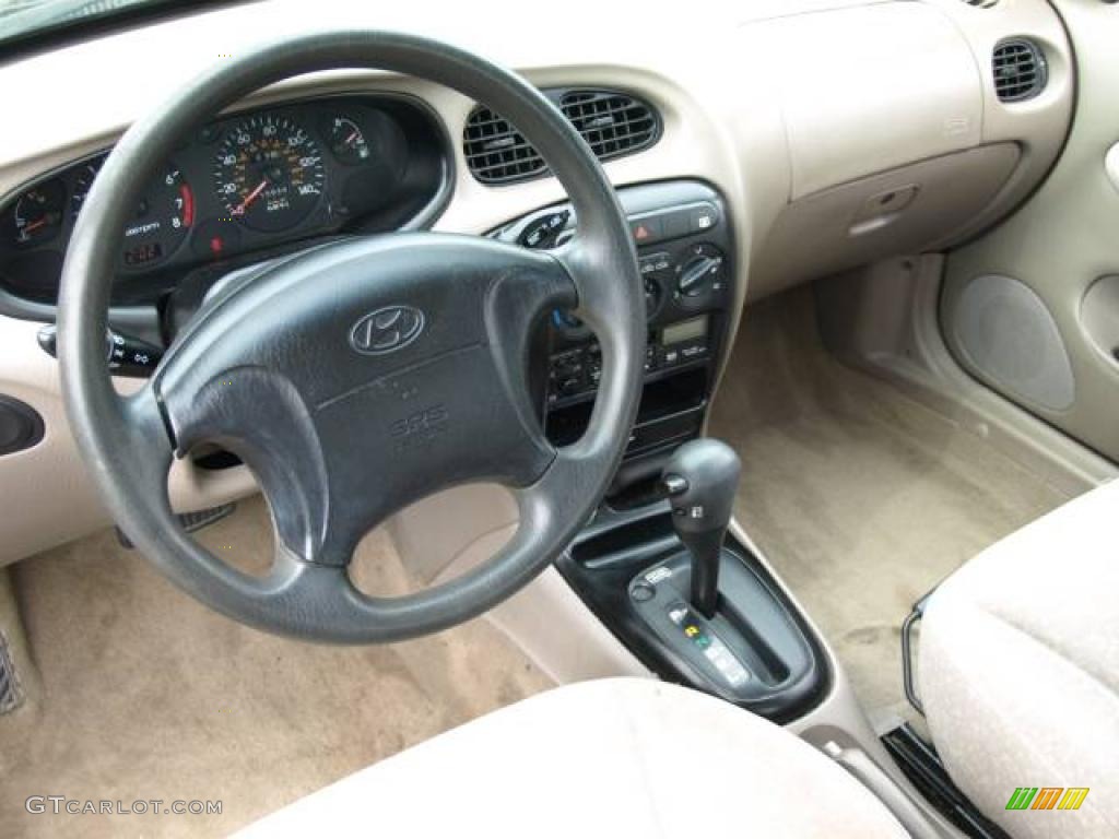 2000 Elantra GLS Sedan - Forest Green / Beige photo #8
