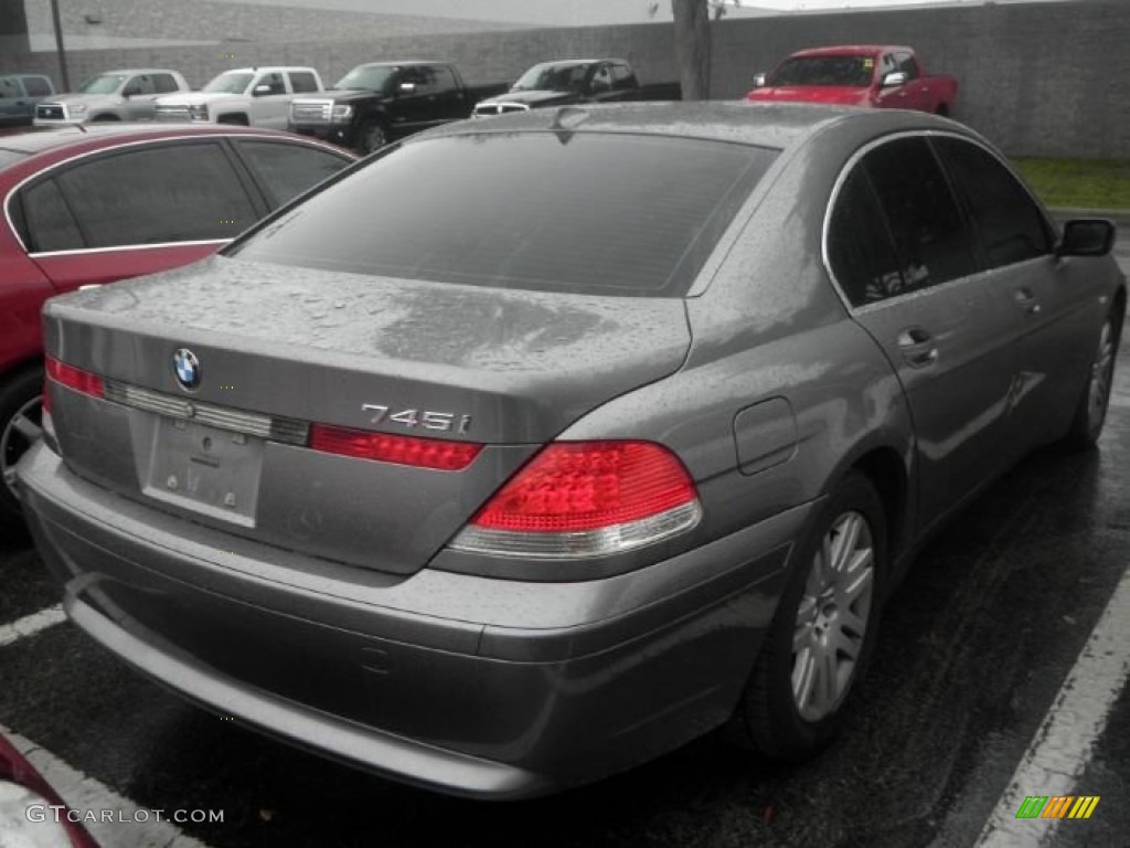 2003 7 Series 745i Sedan - Titanium Grey Metallic / Basalt Grey/Flannel Grey photo #3