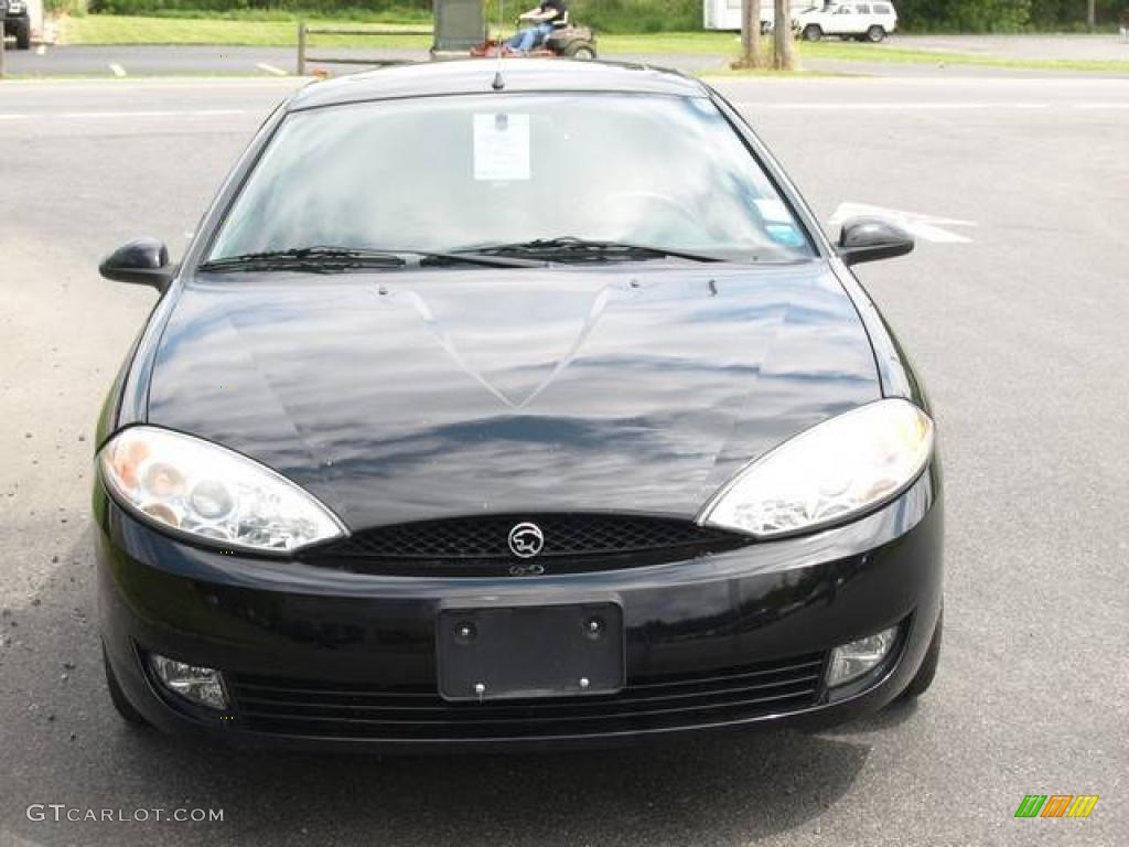 2002 Cougar V6 Coupe - Black / Dark Graphite photo #3