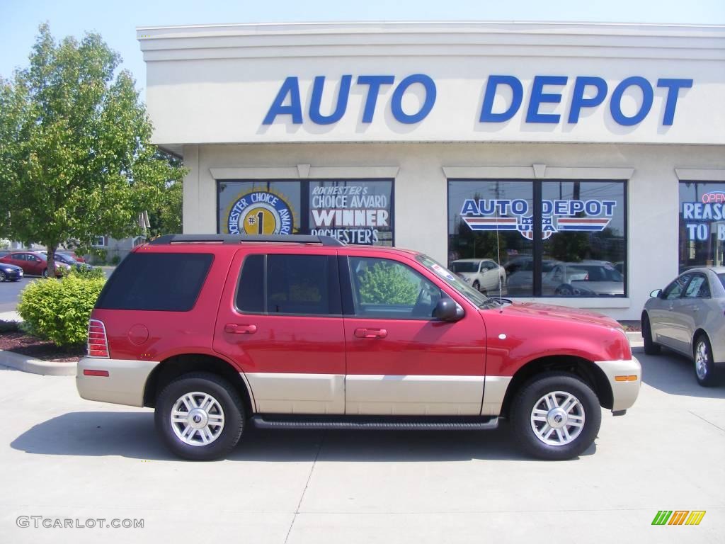 2005 Mountaineer V6 AWD - Vivid Red Metallic / Medium Dark Parchment photo #1