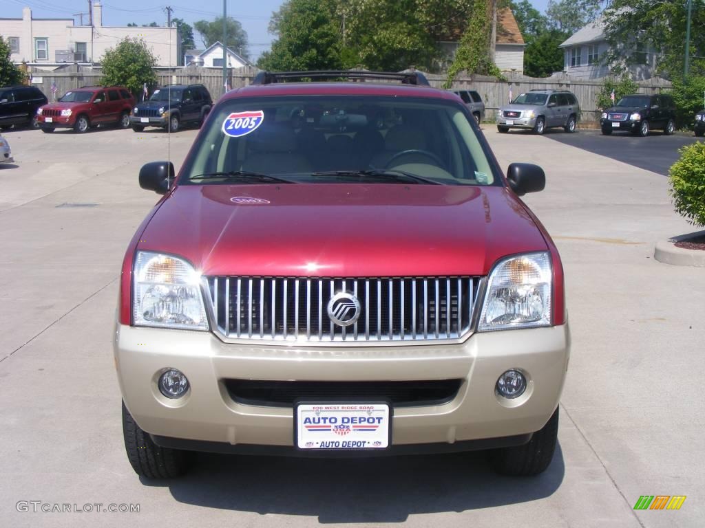 2005 Mountaineer V6 AWD - Vivid Red Metallic / Medium Dark Parchment photo #3