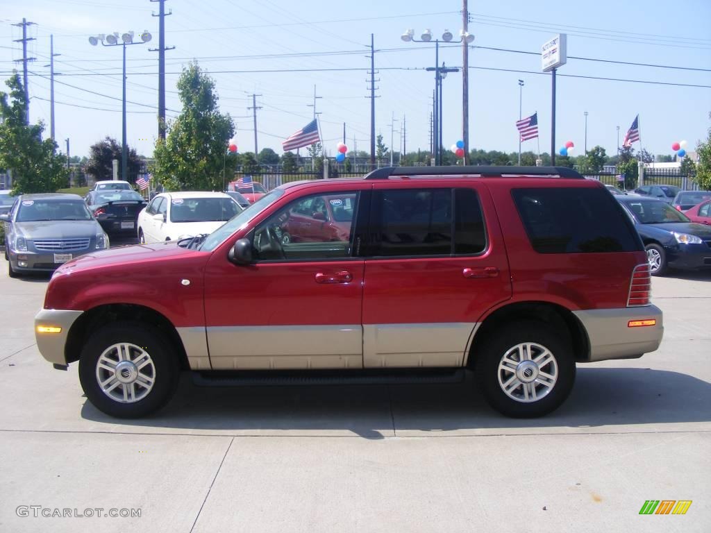 2005 Mountaineer V6 AWD - Vivid Red Metallic / Medium Dark Parchment photo #5