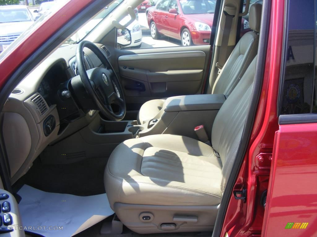 2005 Mountaineer V6 AWD - Vivid Red Metallic / Medium Dark Parchment photo #7
