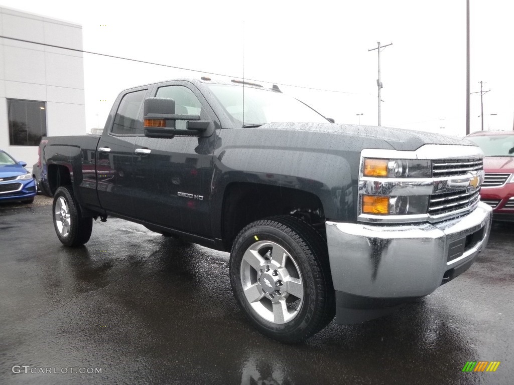 2017 Silverado 2500HD Work Truck Double Cab 4x4 - Graphite Metallic / Dark Ash/Jet Black photo #3