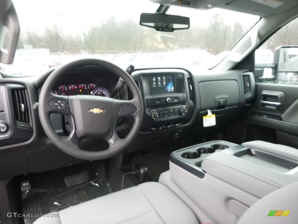 2017 Silverado 2500HD Work Truck Double Cab 4x4 - Graphite Metallic / Dark Ash/Jet Black photo #13