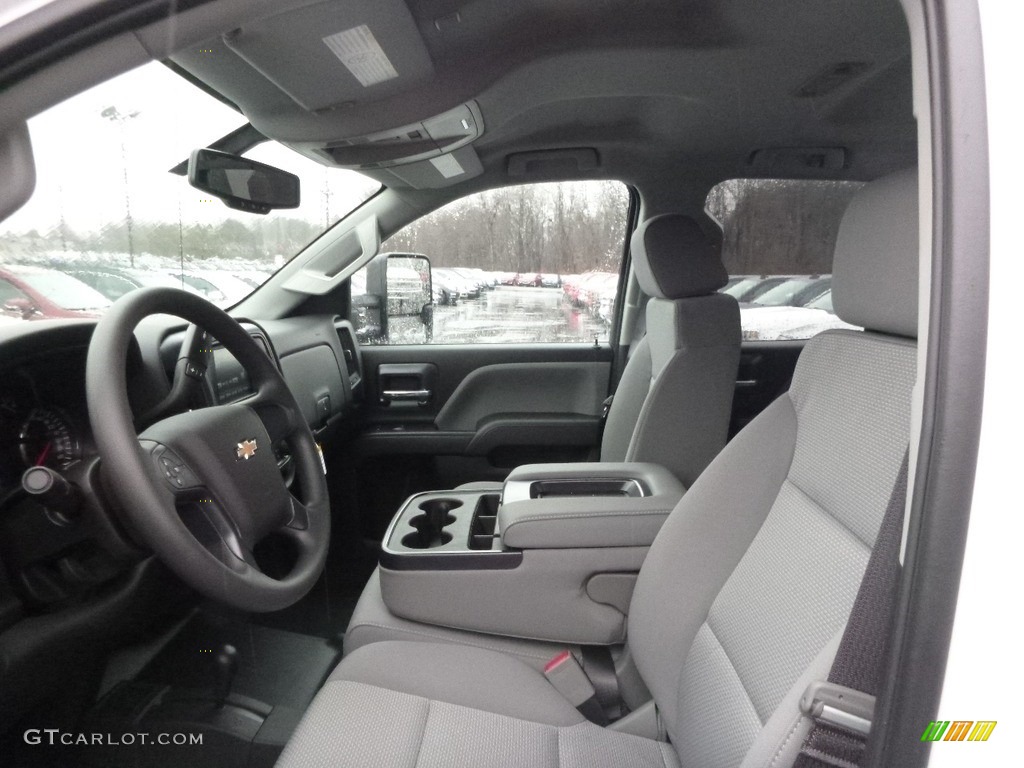 Dark Ash/Jet Black Interior 2017 Chevrolet Silverado 2500HD Work Truck Double Cab 4x4 Photo #117894525