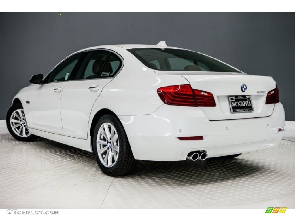 2014 5 Series 528i Sedan - Mineral White Metallic / Cinnamon Brown photo #10