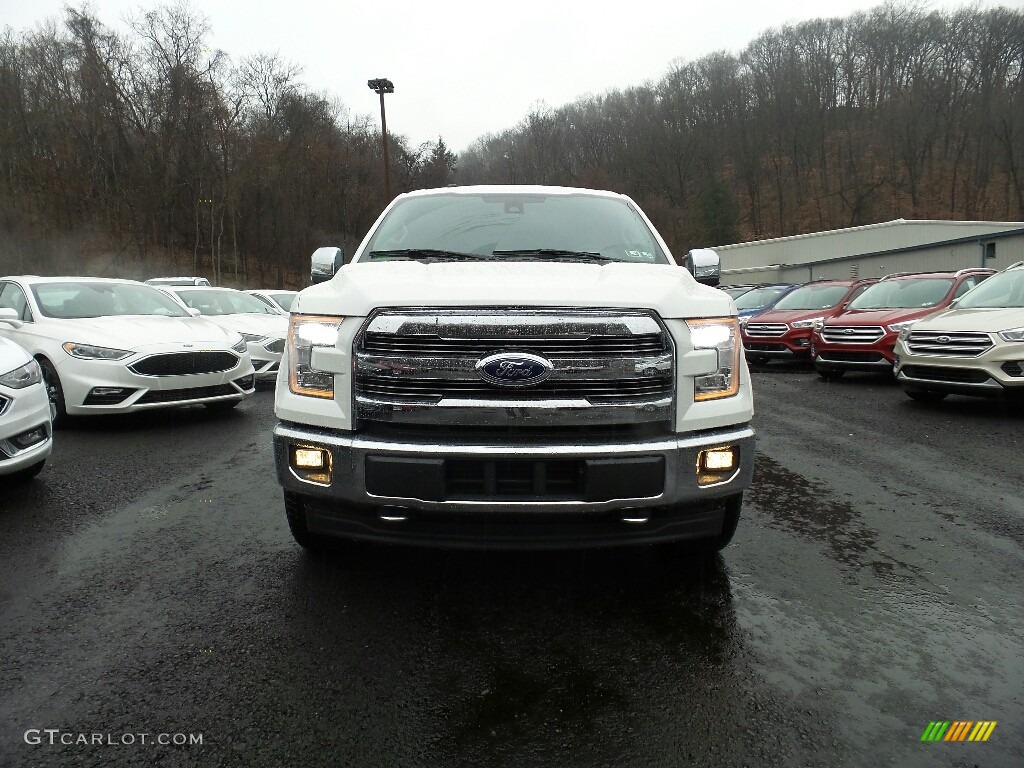 2017 F150 Lariat SuperCrew 4X4 - White Platinum / Black photo #2