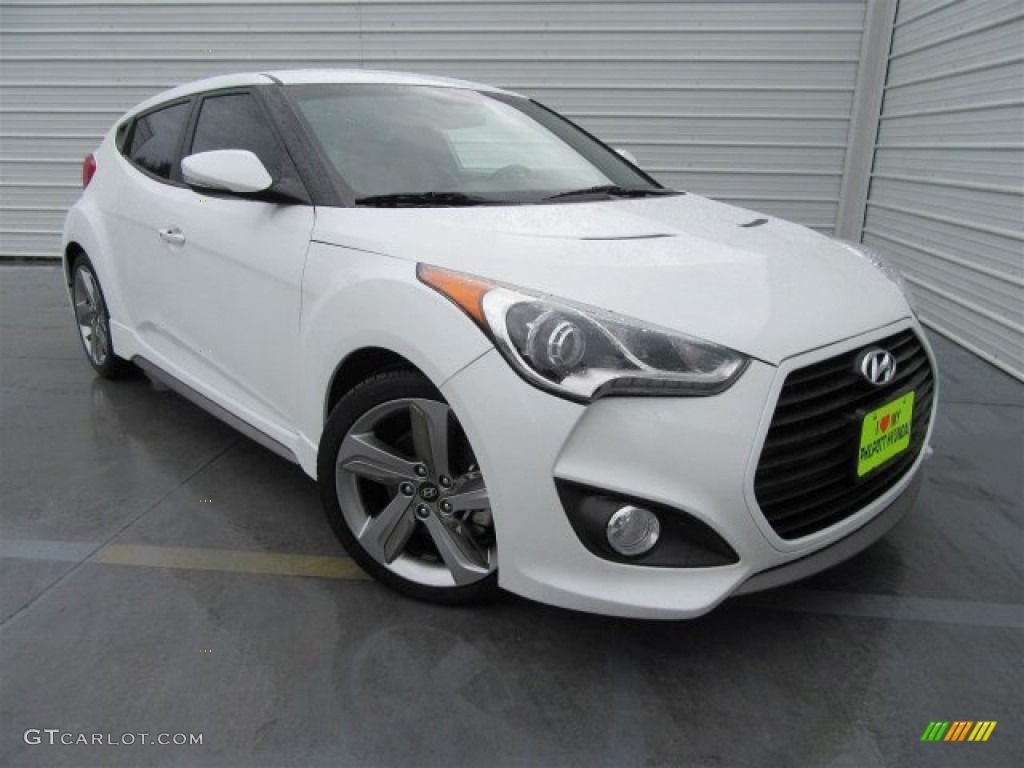2013 Veloster Turbo - Elite White Pearl / Blue photo #1