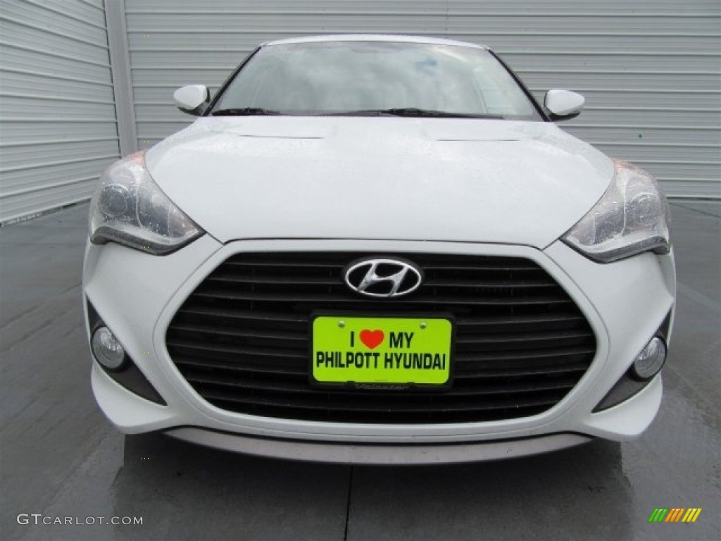 2013 Veloster Turbo - Elite White Pearl / Blue photo #2