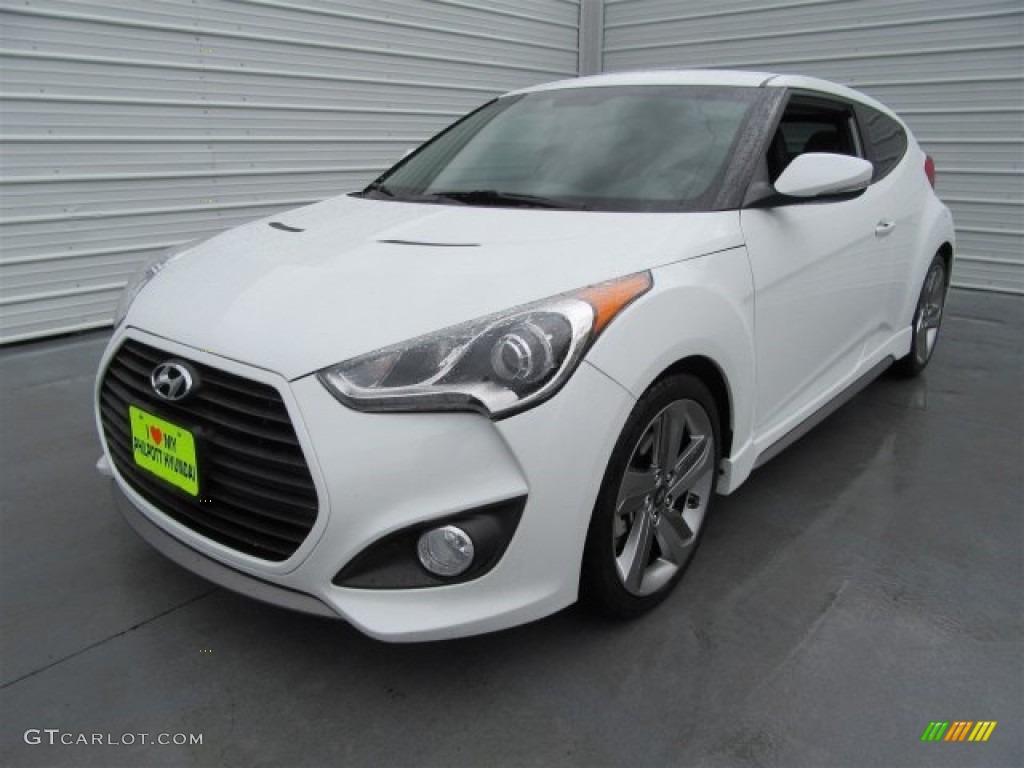 2013 Veloster Turbo - Elite White Pearl / Blue photo #3