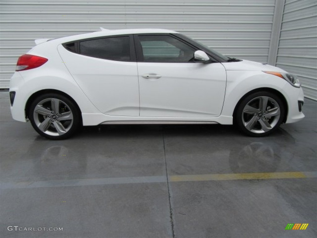 2013 Veloster Turbo - Elite White Pearl / Blue photo #4