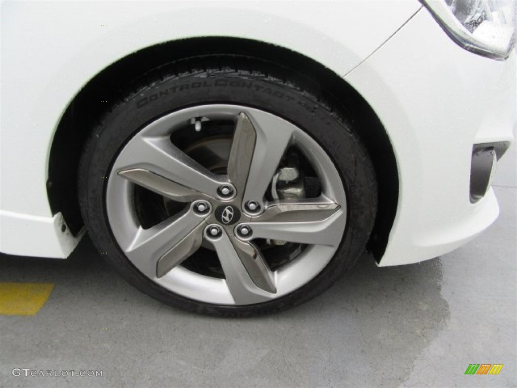 2013 Veloster Turbo - Elite White Pearl / Blue photo #6