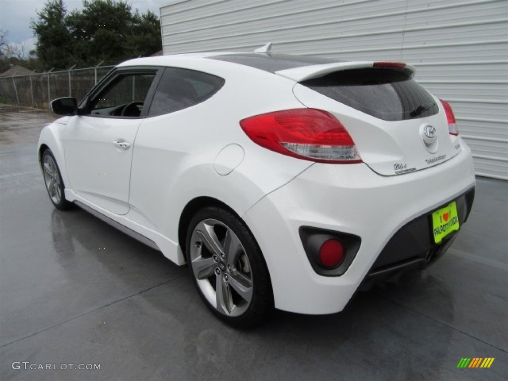 2013 Veloster Turbo - Elite White Pearl / Blue photo #9
