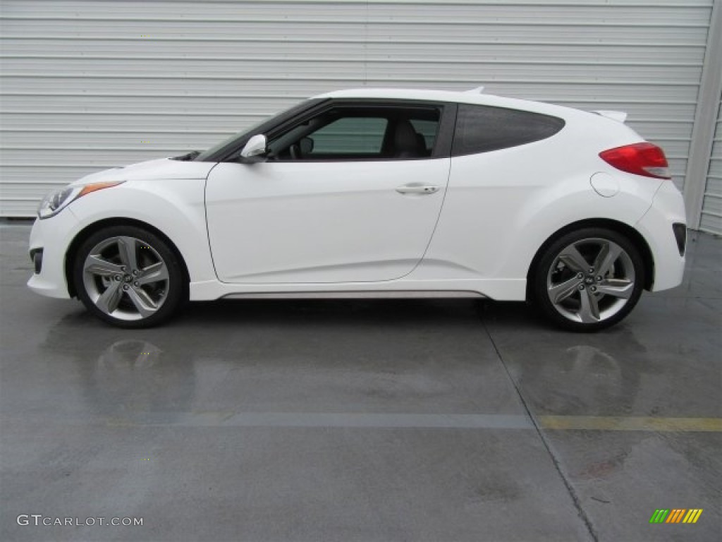 2013 Veloster Turbo - Elite White Pearl / Blue photo #11